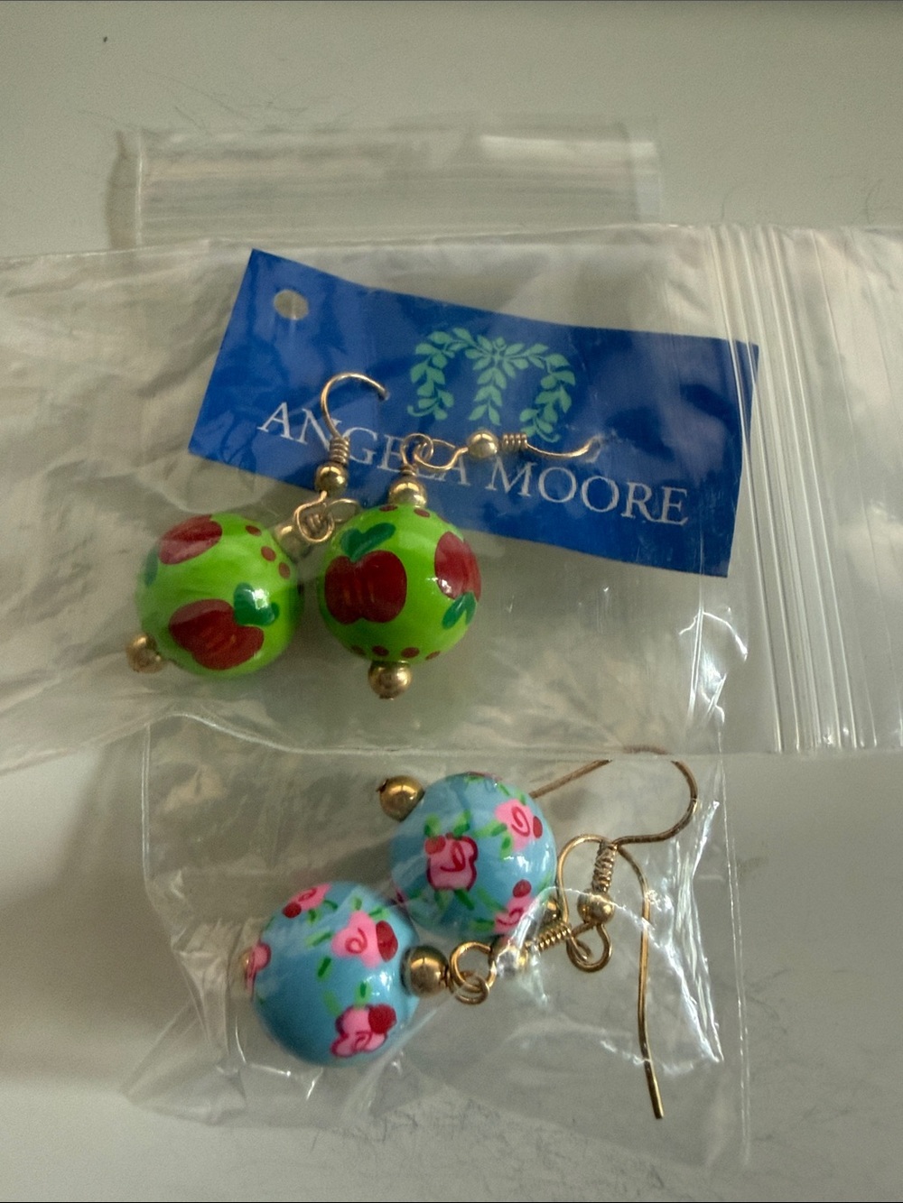 Angela Moore bead drop earrings